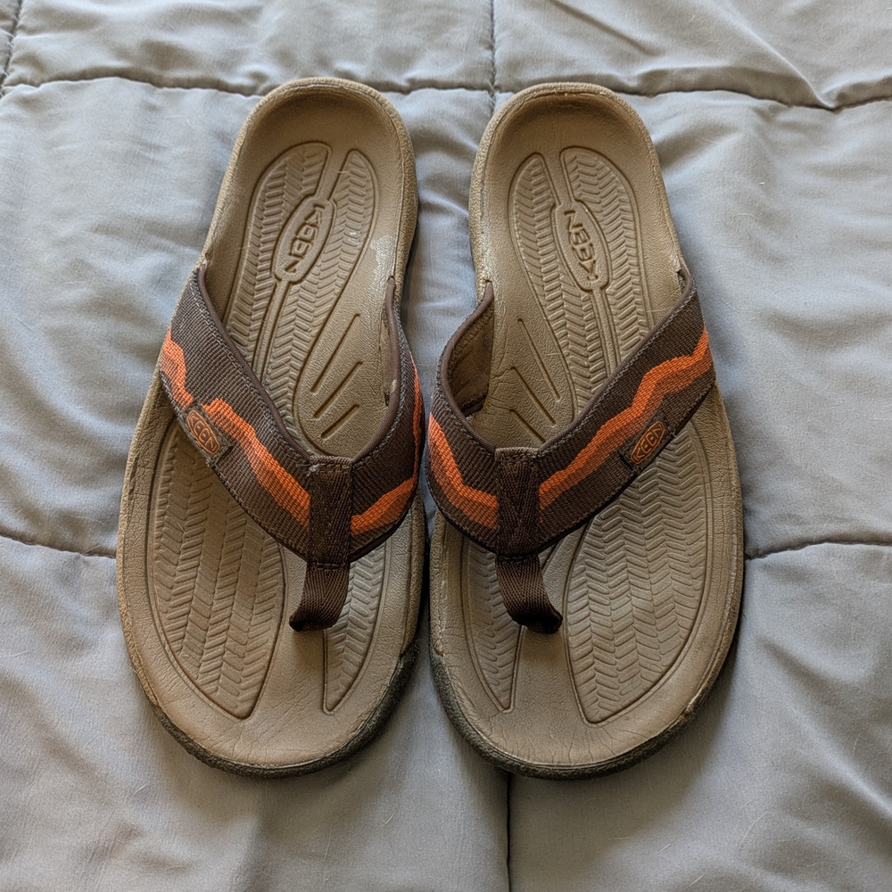 Keen Brown and Orange Sandals